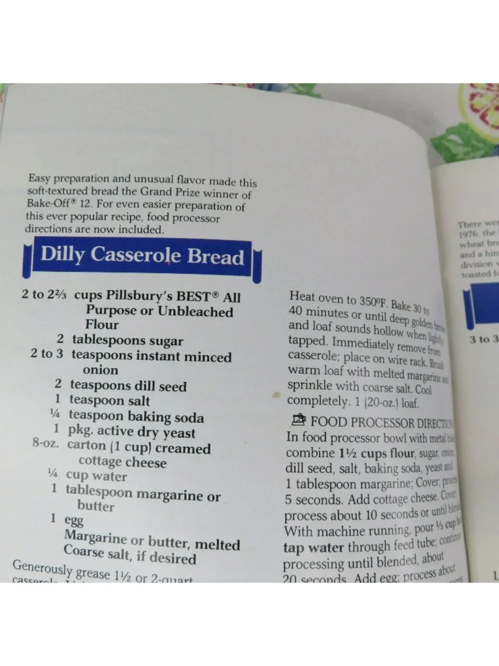 Pillsbury 100 Prize Winning Bake Off Recipes 1987 Winners from Contests 1-32